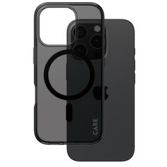 CARE by PanzerGlass Smokey Urban Combat Case MagSafe für das iPhone 16 Pro - Schwarz