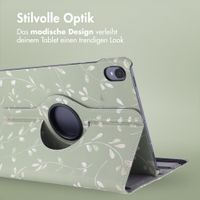 imoshion 360° drehbare Design Klapphülle Samsung Galaxy Tab S11 - Green Flowers