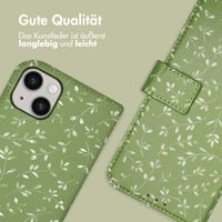 imoshion Design Klapphülle Apple iPhone 14 - Green Flowers