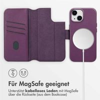 Accezz 2-in-1 Klapphülle aus Leder mit MagSafe Apple iPhone 15 - Heath Purple