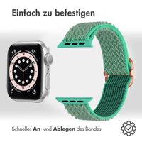 imoshion Elastisches Nylonarmband für das  Apple Watch Series 1 t/m 9 / SE (38/40/41 mm) | Series 10 / 11 (42 mm) - Türkis