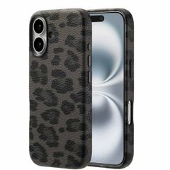 Selencia Sabi Backcover Leopardenmuster mit MagSafe Apple iPhone 16 - Midnight Black