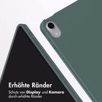 Accezz Smarte Klapphülle aus Silikon Apple iPad Air 11 Zoll (2025) M3 / (2024) M2 / Air 5 (2022) / Air 4 (2020) - Dunkelgrün