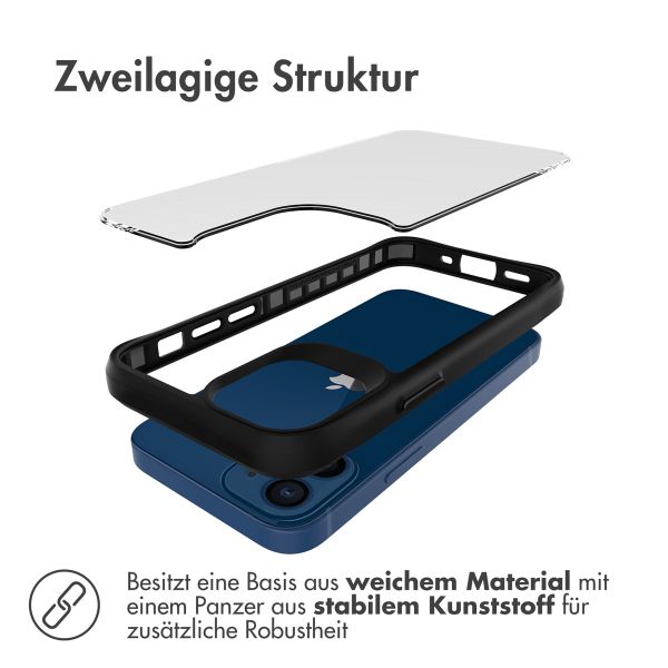 imoshion Rugged Hybrid Case für das iPhone 12 Mini - Schwarz / Transparent