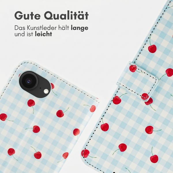imoshion Design Klapphülle Apple iPhone 17e / 16e - Cherry Check