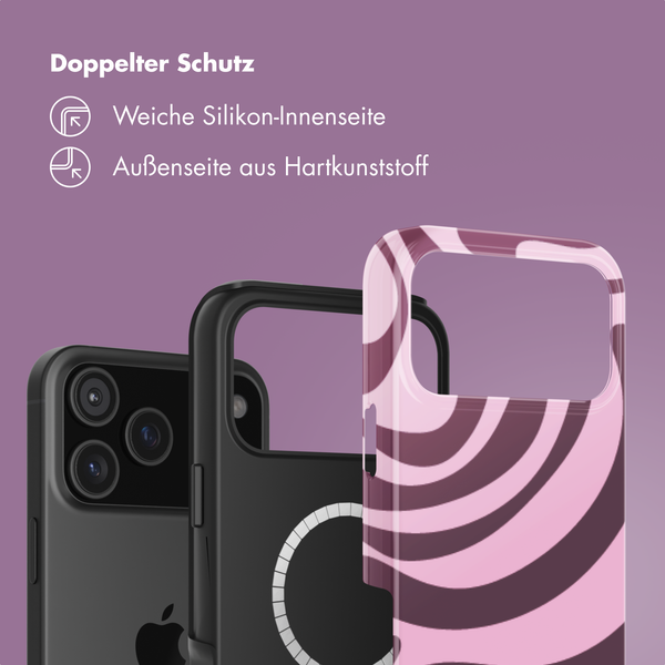 Selencia Vivid Rückabdeckung mit MagSafe Apple iPhone 17 Pro - Wavy Swirl Pink Plum