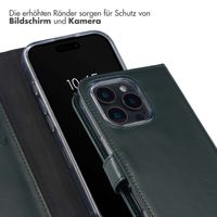Selencia Echtleder Klapphülle Apple iPhone 16 Pro Max - Grün