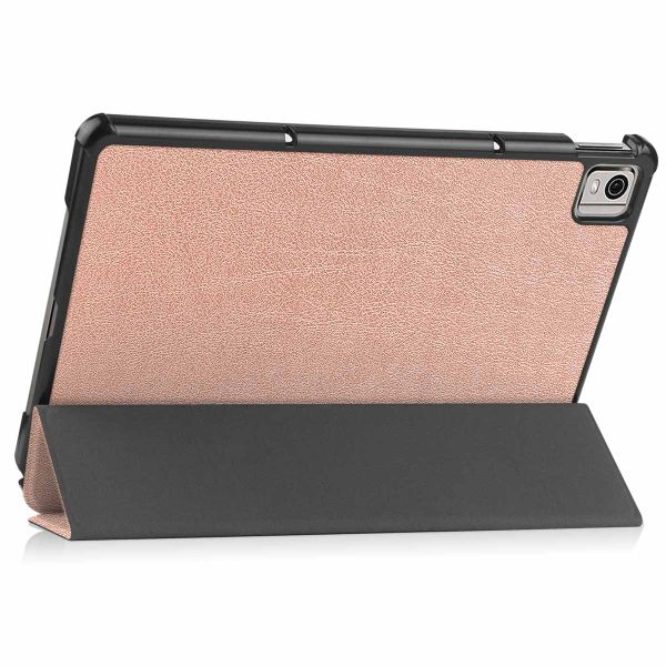 imoshion Trifold Klapphülle Nokia T21 - Rosé gold