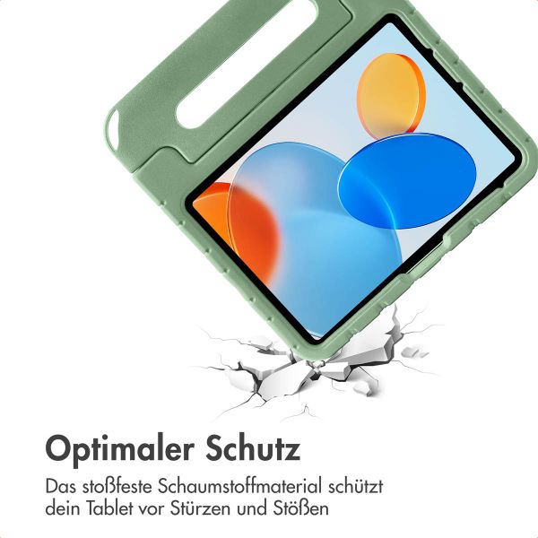 imoshion Kindersichere Schutzhülle mit abnehmbaren Ansteckern Apple iPad 11 (2025) 11 Zoll A16 / iPad 10 (2022) 10.9 Zoll - Olive Green