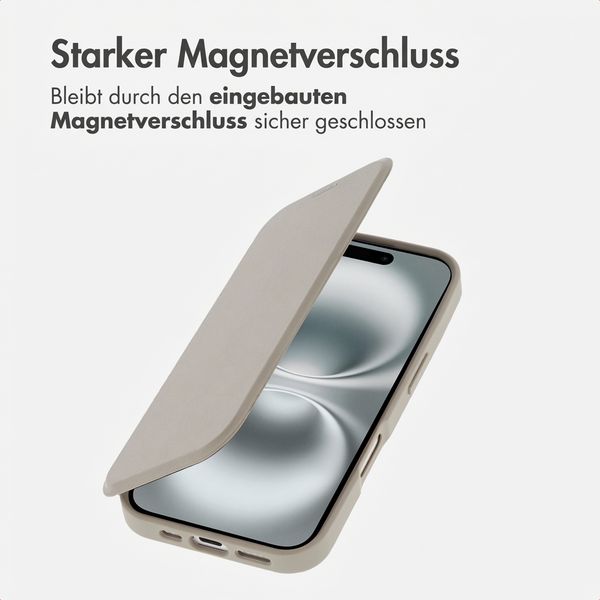 imoshion Transparente Bookcase mit MagSafe Apple iPhone 16 - Beige