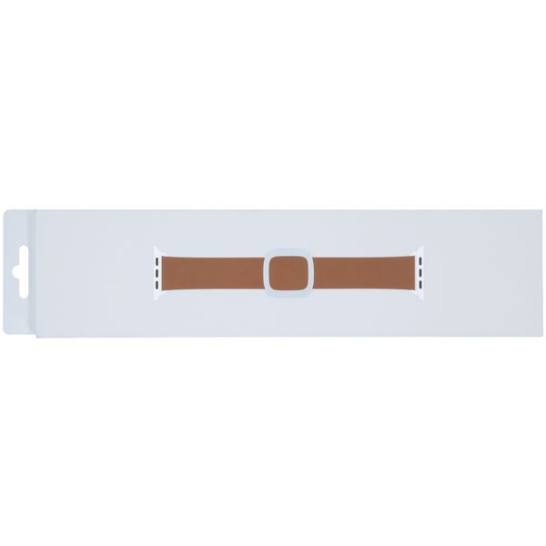 Apple Leather Band Modern Buckle für die Apple Watch Series 1-9 / SE - 38/40/41 mm / Series 10 - 42 mm - Größe M - Braun