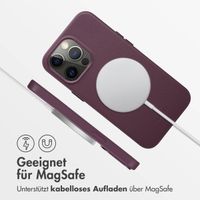 Accezz MagSafe Leather Backcover Apple iPhone 13 Pro - Heath Purple