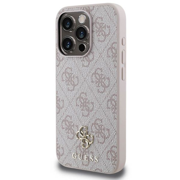 Guess 4G Metal Logo Back Cover MagSafe Apple iPhone 15 Pro Max - Rosa