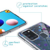 imoshion Design Hülle für das Samsung Galaxy A21s - Stars - Violett