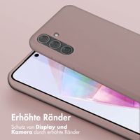 Selencia SilikonHülle mit abnehmbarem Band Samsung Galaxy A35 - Sand Pink