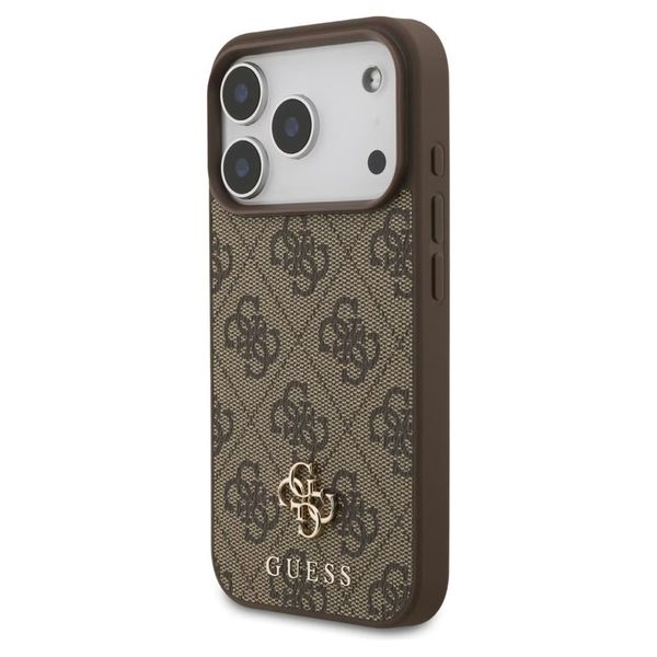 Guess 4G Metal Logo Back Cover MagSafe Apple iPhone 17 Pro - Braun