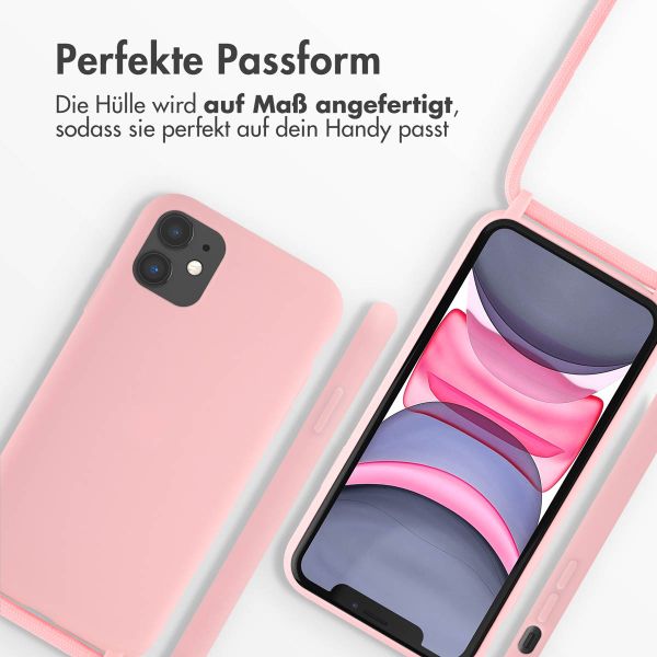 imoshion Silikonhülle mit Band für das iPhone 11 - Rosa