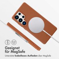 Accezz MagSafe Leather Backcover für das Samsung Galaxy S25 Ultra - Sienna Brown