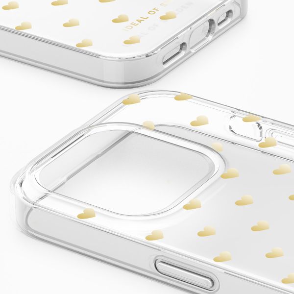 iDeal of Sweden Clear Case für das iPhone 15 Pro - Golden Hearts