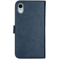 Selencia Echtleder Klapphülle iPhone Xr - Blau