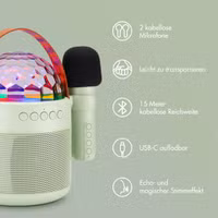 imoshion Sing & Shine Karaoke-Set - Lautsprecher und 2 Mikrofone - Mintgreen
