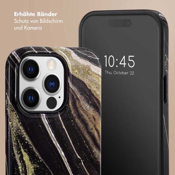 Selencia Vivid Tough Back Cover für das iPhone 14 Pro - Chic Marble