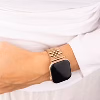 Selencia Jubilee-Edelstahlarmband für Apple Watch Series 1 t/m 9 / SE (38/40/41 mm) | Series 10 / 11 (42 mm) - Rosé gold