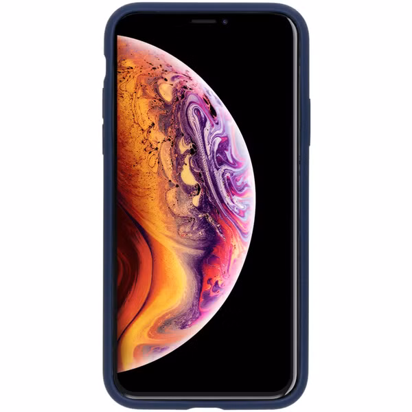 Accezz Liquid Silikoncase Apple iPhone X / Xs - Dunkelblau