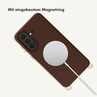 Selencia Rivièra Backcover mit MagSafe mit abnehmbaren Haken Samsung Galaxy A57 (5G) - Choco Brown