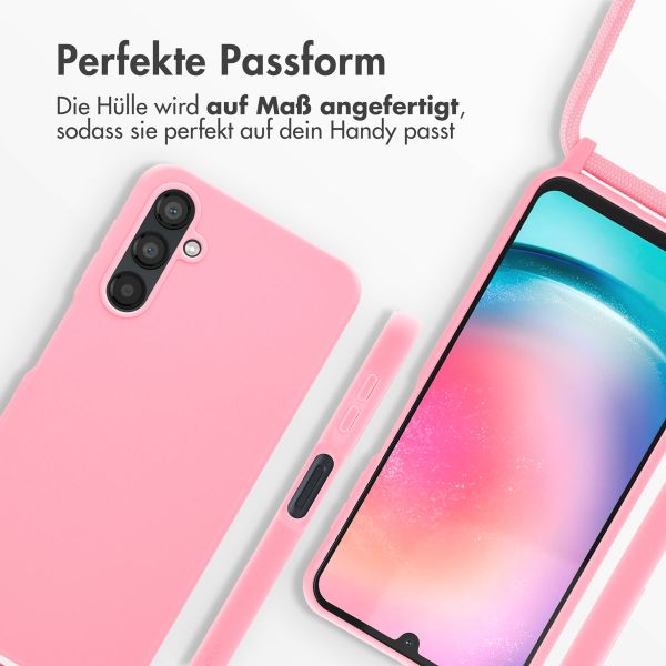 imoshion Silikonhülle mit Band für das Samsung Galaxy A25 (5G) - Rosa