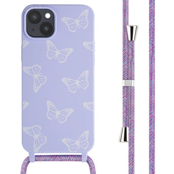 imoshion Silikonhülle design mit Band für das iPhone 15 Plus - Butterfly