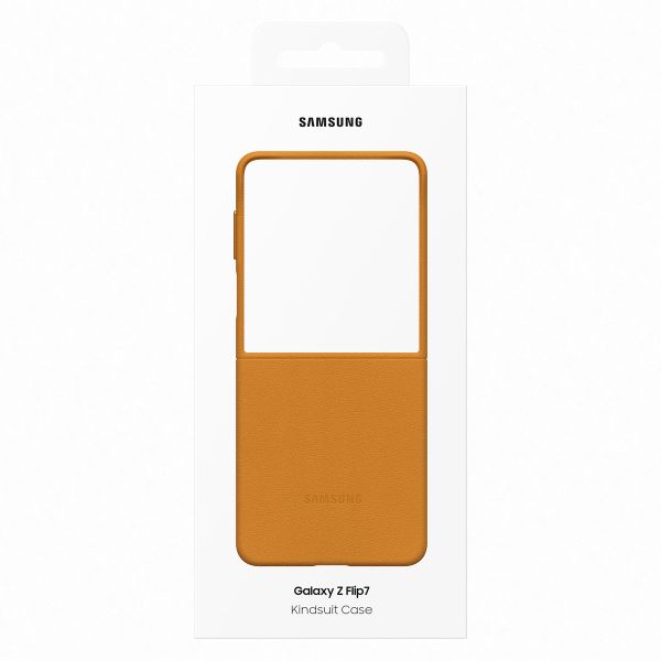 Samsung Original KindSuit Vegan Leather Case Samsung Galaxy Z Flip 7 - Camel