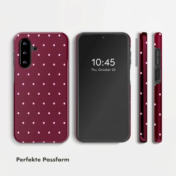 Selencia Vivid Back Cover Samsung Galaxy A17 (5G) / (4G) - Happy Dots Burgundy