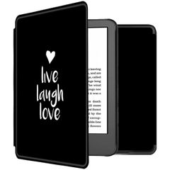 imoshion Design Slim Hard Case Sleepcover für das Amazon Kindle (2024) / Amazon Kindle (2022) 11th gen - Live Laugh Love