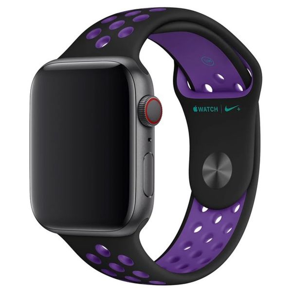 Apple Nike Sport Band Apple Watch Series 1-9 / SE - 38/40/41 mm / Series 10 - 42 mm - Black/Hyper Grape