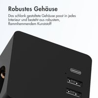 Accezz PowerCube | 6-in-1 - 1x USB-C + 2x USB-A + 3x Steckdose - 4000 Watt - Schwarz