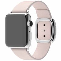 Apple Leather Band Modern Buckle für das  Apple Watch Series 1 t/m 9 / SE (38/40/41 mm) | Series 10 / 11 (42 mm) - Größe S - Blush