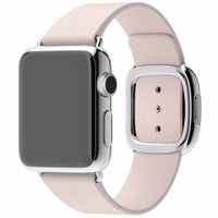 Apple Leather Band Modern Buckle für die Apple Watch Series 1 bis 9 / SE (38/40/41 mm) | Series 10 (42 mm) - Größe S - Blush