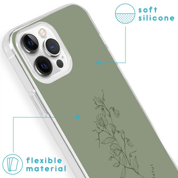 imoshion Design Hülle Apple iPhone 13 Pro - Floral Green
