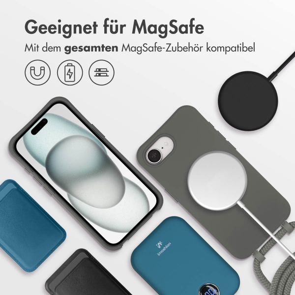 imoshion Color Backcover mit abnehmbarem Handykette und MagSafe Apple iPhone 16e - Black Coffee