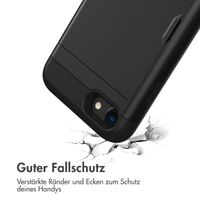 imoshion ﻿Backcover mit Kartenfach für das iPhone SE (2022 / 2020) / 8 / 7 - Schwarz