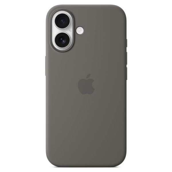 Apple Silikon-Case MagSafe für das Apple iPhone 16 - Stone Gray