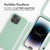 imoshion Silikonhülle mit Band für das iPhone 14 Pro Max - Mintgrün