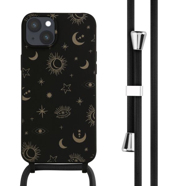 imoshion Silikonhülle design mit Band für das iPhone 14 Plus - Sky Black