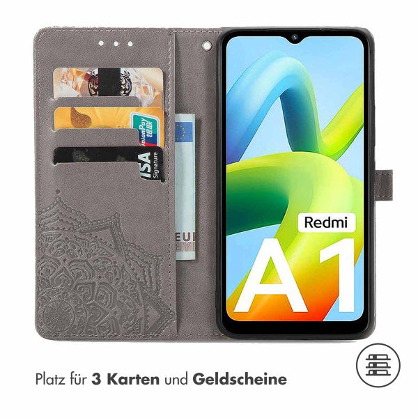 imoshion Mandala Klapphülle für das Xiaomi Redmi A1 / A2 - Grau