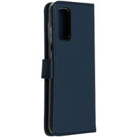 Selencia Echtleder Klapphülle Samsung Galaxy S20 - Blau