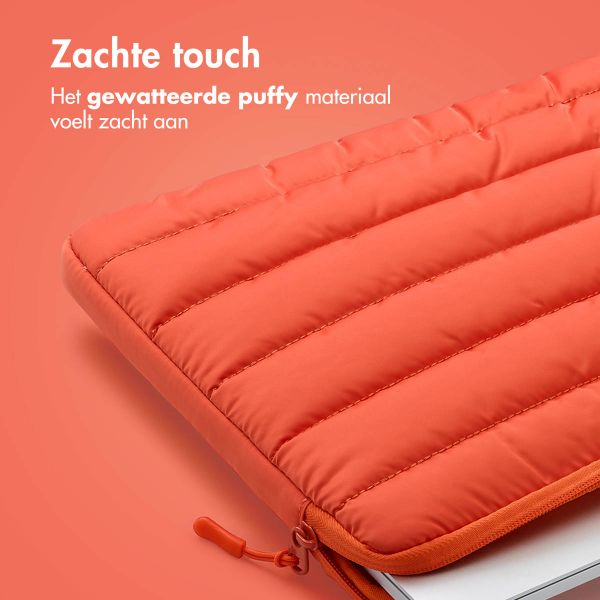 imoshion Puffer Laptop Hülle 13-14 Zoll - Laptop Sleeve - Apricot Crush Orange