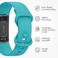 imoshion Silikonband für die Fitbit Charge 5 / Charge 6 - Größe S - Türkis