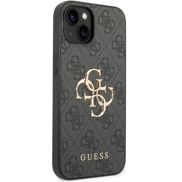 Guess 4G Metal Logo Back Cover Apple iPhone 15 - Grau