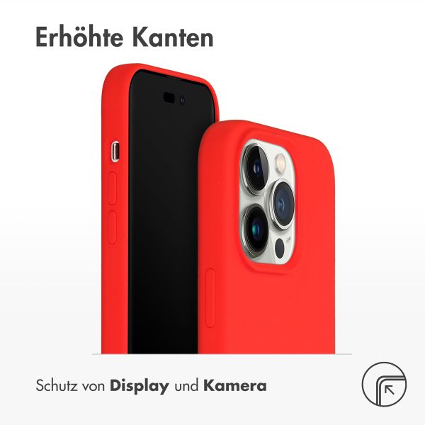 Accezz Liquid Silikoncase mit MagSafe für das iPhone 14 Pro - Rot